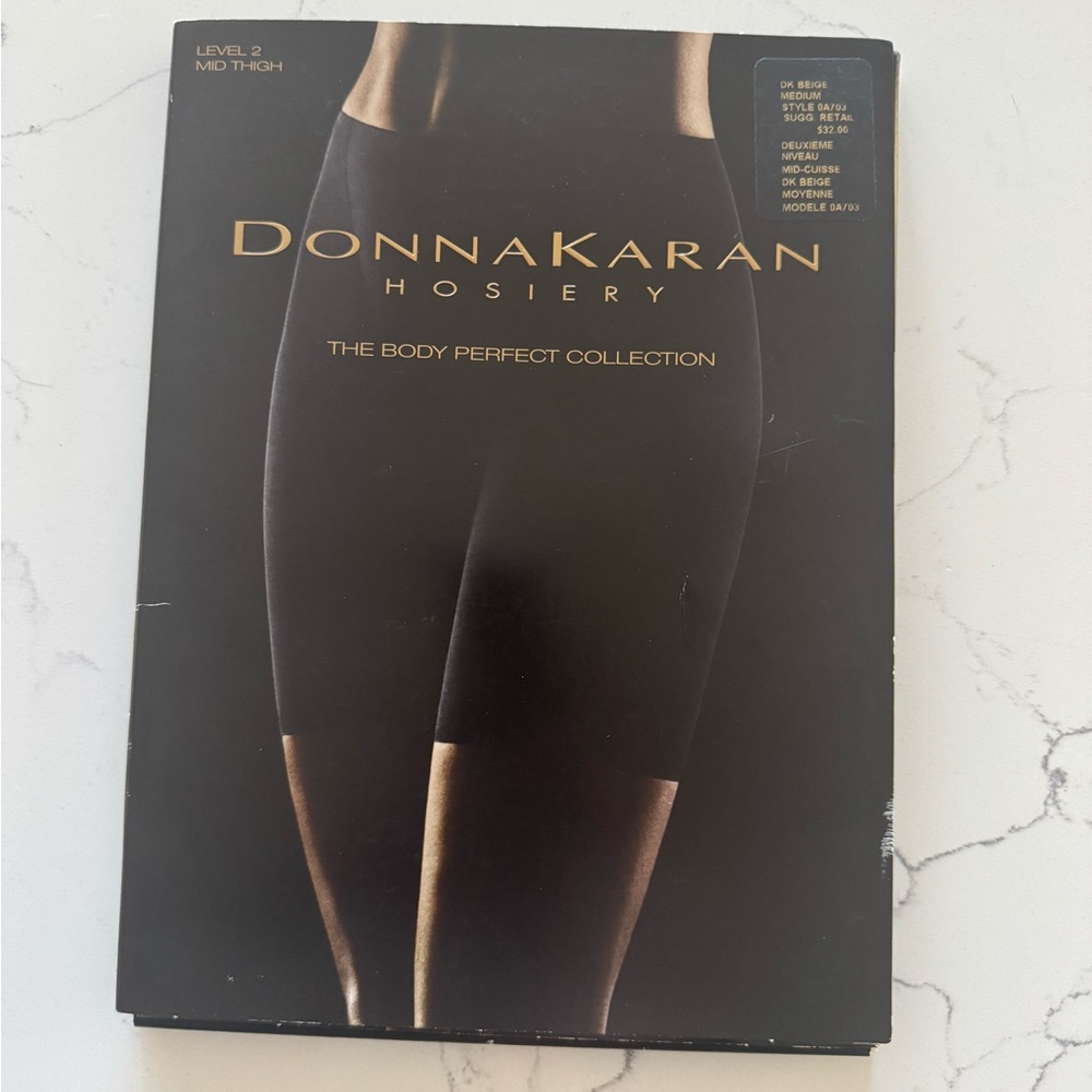 Donna Karan Hosiery, Level 2 Mid-thigh, Size M, Dk Beige, NIB / Unopened